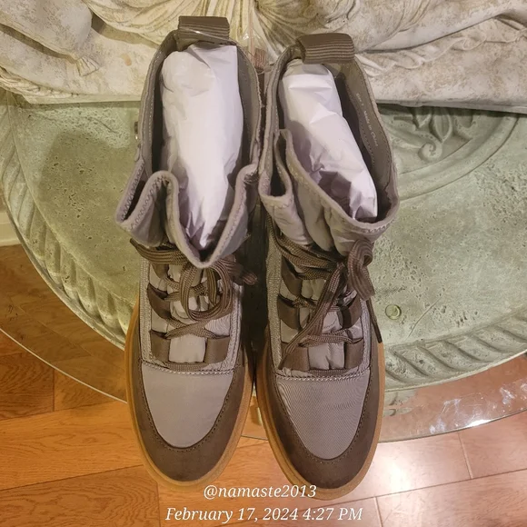 Dolce Vita Celida Ankle Heeled Combat Hiking Moto Boot Lug Sole Leather #727 - Picture 6 of 17